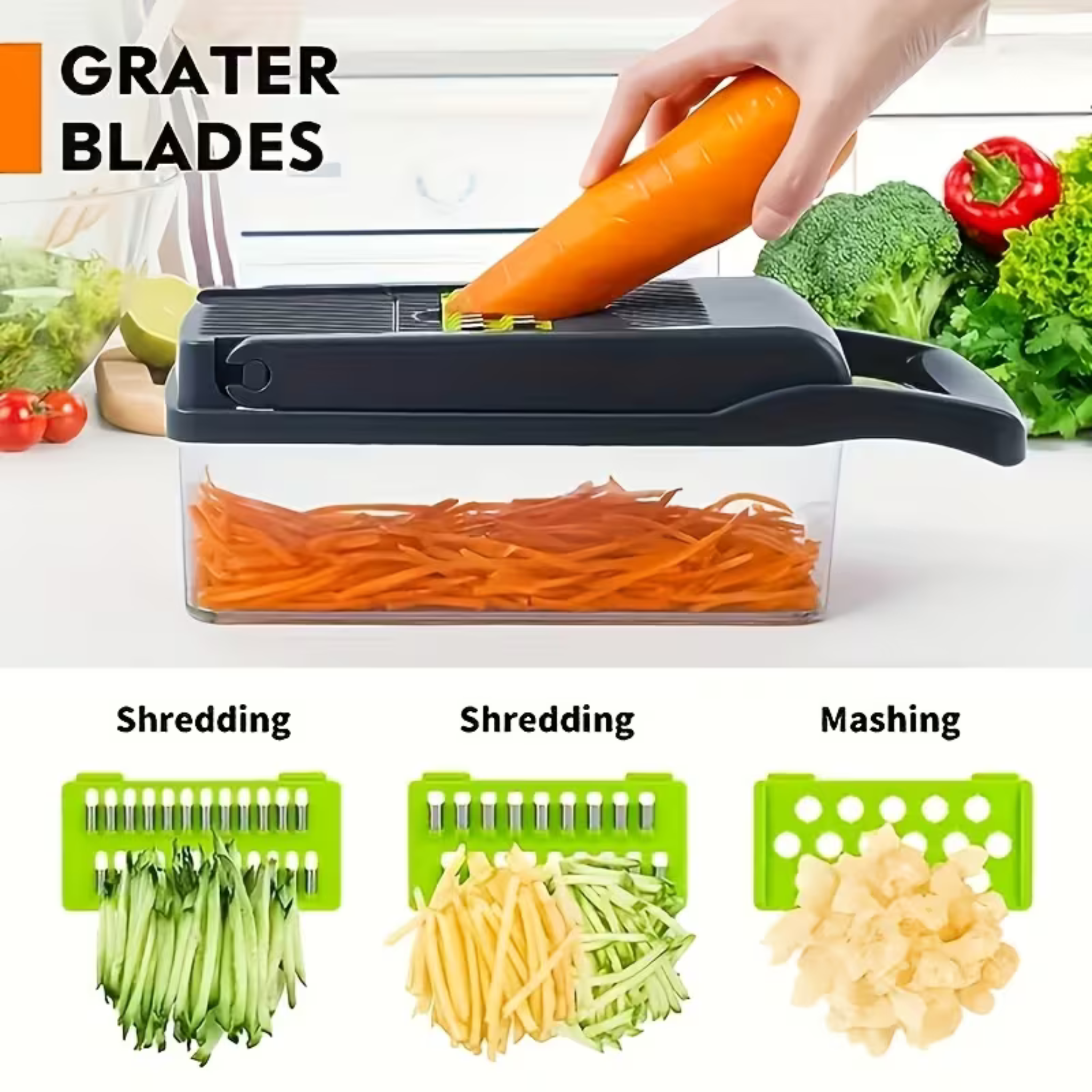 Kitchen Vegetable Chopper – 12-in-1 Dicer