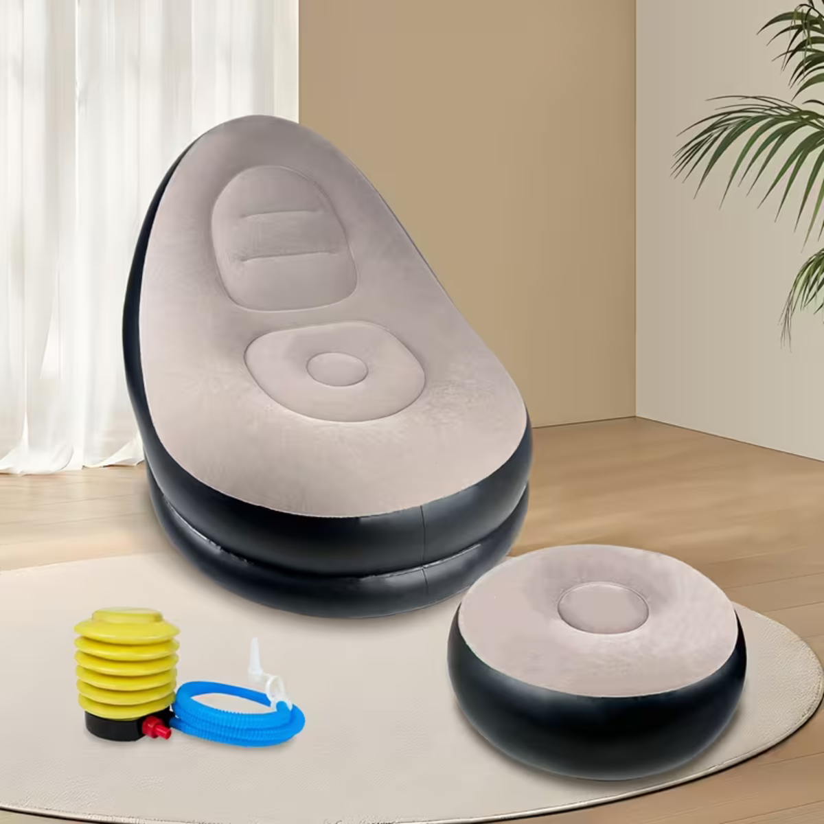Inflatable Sofa with Footstool