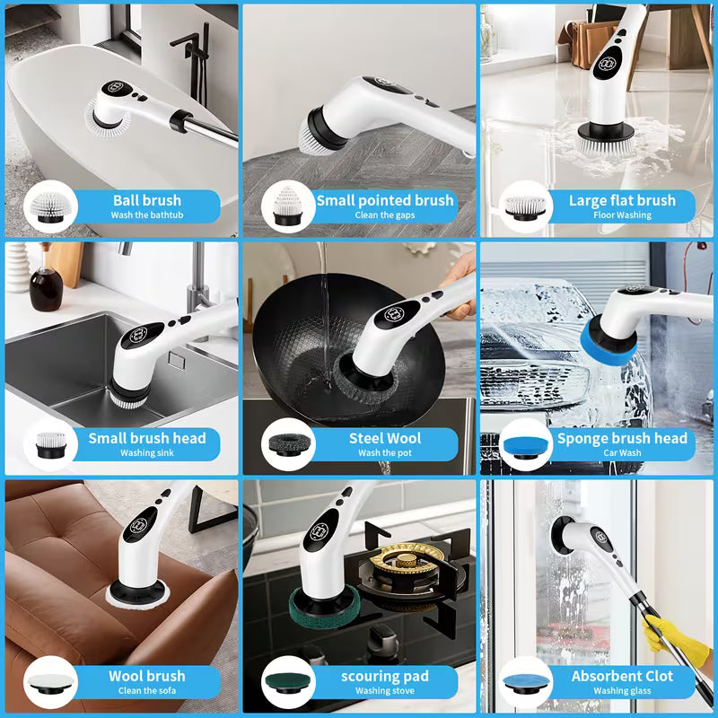 9-in-1 Electric Spin Scrubber