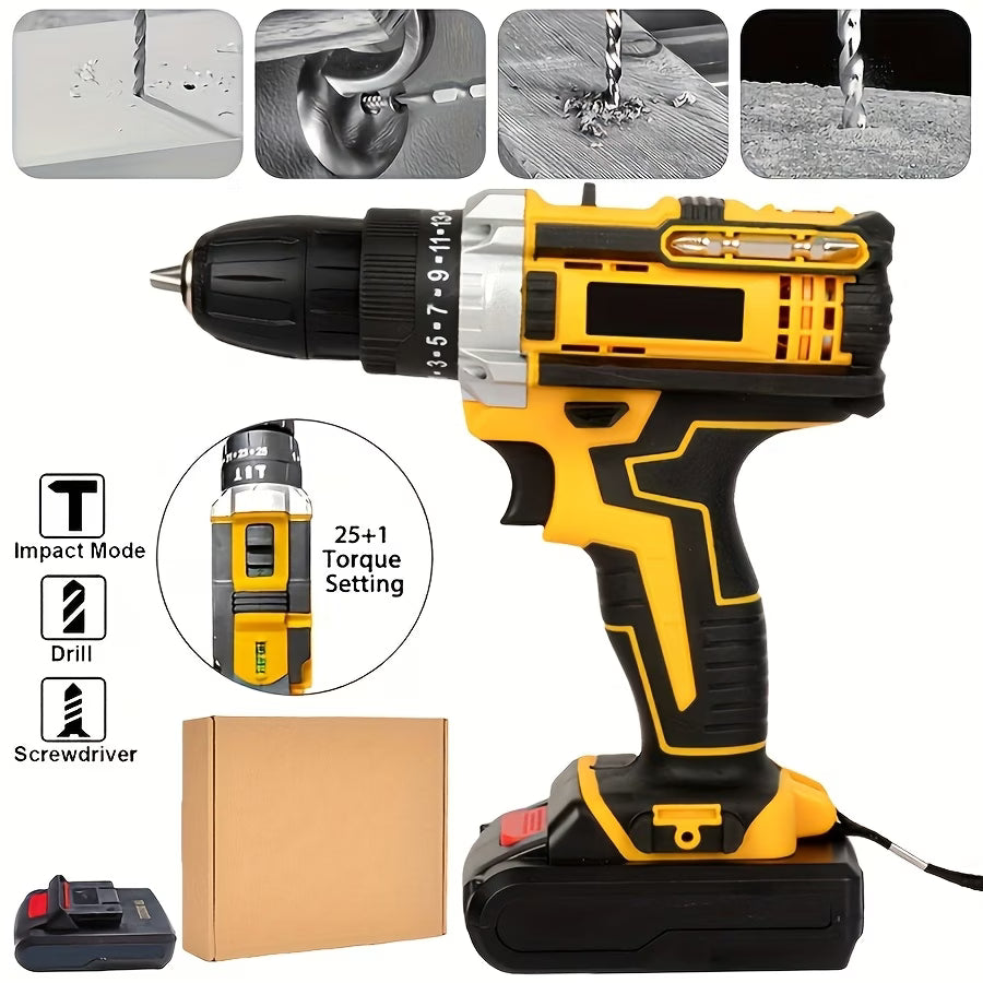 Rechargeable Drill with 2 Batteries